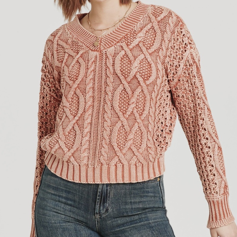 Claudia Vintage Washed Sweater Adobe Acid Wash