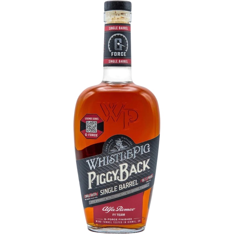 Whistlepig Piggy Back Legend Series ‘G Force Alfa Romeo F1’ Single Barrel 6 Year Old Rye Whiskey