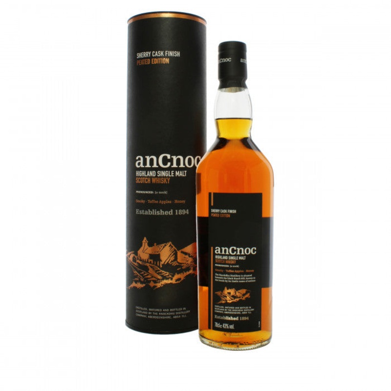 AnCnoc Sherry Cask Finished Peated Edition Singled Malt Scotch Whisky – 70cl 43%