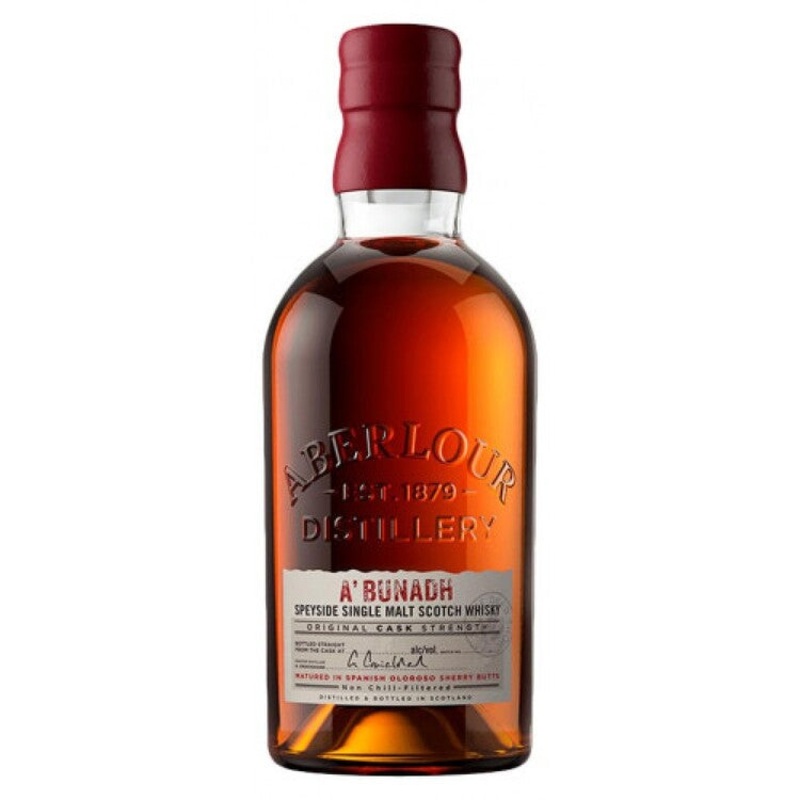 ABERLOUR SINGLE MALT SCOTCH A’BUNADH MATURED IN SPANISH OLOROSO SHERRY BUTTS 120 750ML