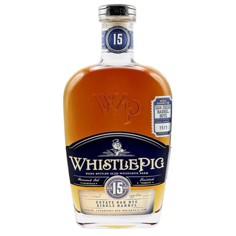 WhistlePig Estate Oak Rye Single Barrel 15 Year Old Straight Rye Whiskey 750ml