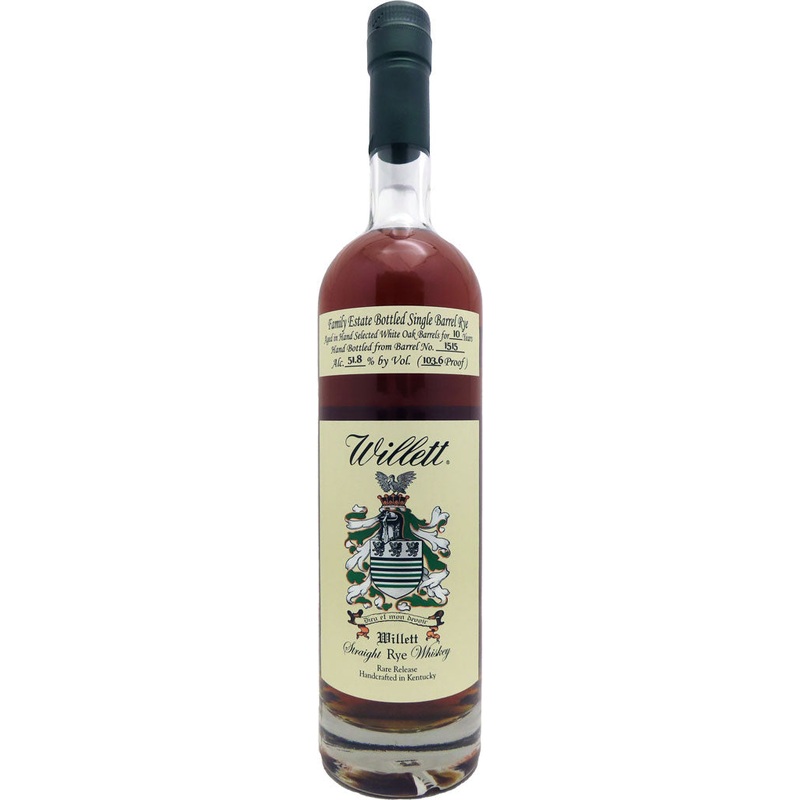 Willett Family Estate Rye Whiskey 10 Year Old #1515 103.6 Proof 750ml