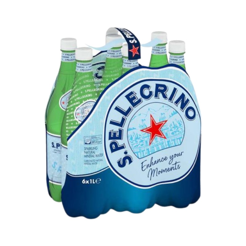 San Pellegrino Sparkling PET bottle 1LTR x 6 pack