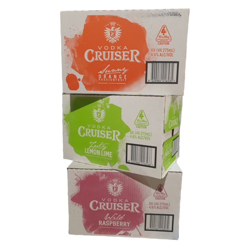 Vodka Cruisers Core Range 24pk Cartons
