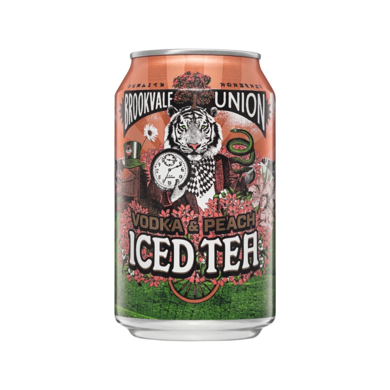 Brookvale Union Vodka Peach Iced Tea 330ml Cans Carton