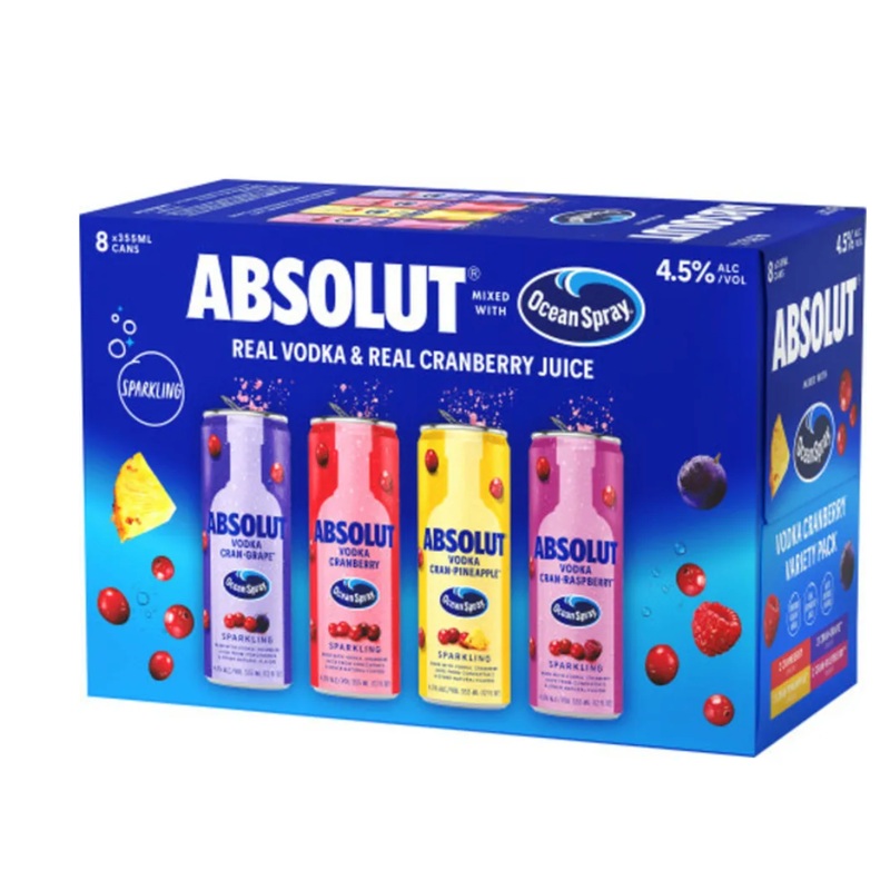 Absolut Vodka Cranberry Variety 8 Pk