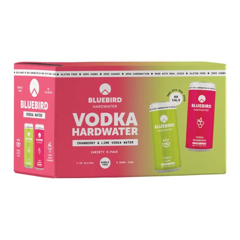 Bluebird Vodka Hardwater – Variety 8 Pack