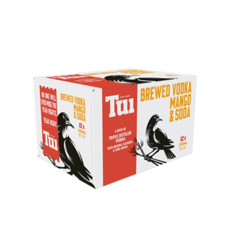 Tui Vodka Mango & Soda 7% 12 Pack Cans 250ml