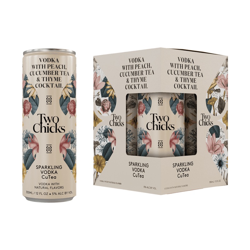 Two Chicks Sparkling Vodka CuTea 4-Pack Cocktail
