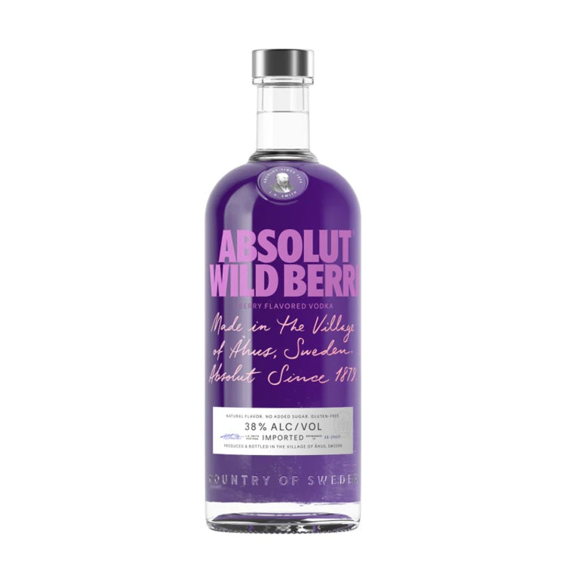Absolut Berry Flavored Vodka Wild Berri 76 750ML