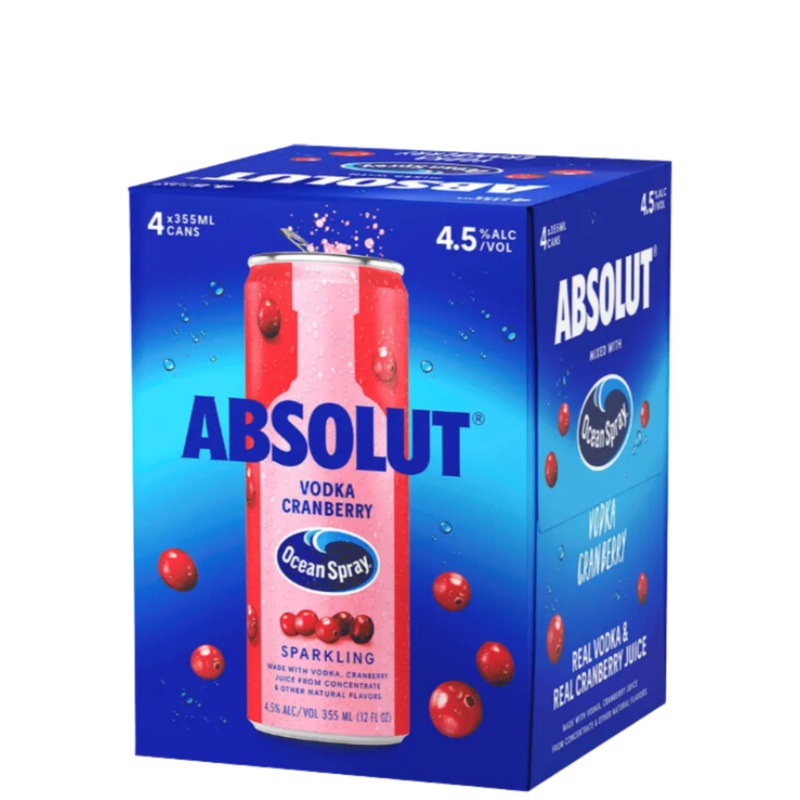 ABSOLUT OCEAN SPRAY VODKA CRANBERRY