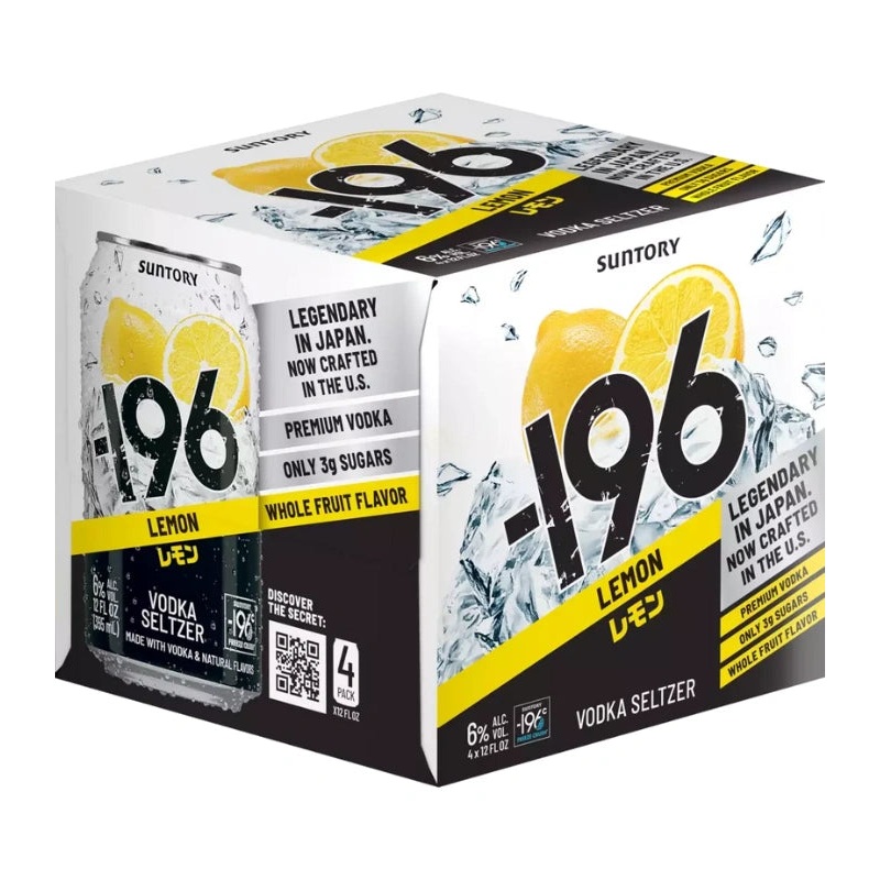 Suntory -196 Lemon Vodka Seltzer 4-Pack