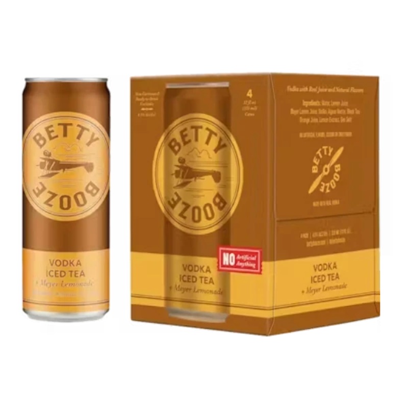 Betty Booze Vodka Ice Tea + Meyer Lemonade 4Pk