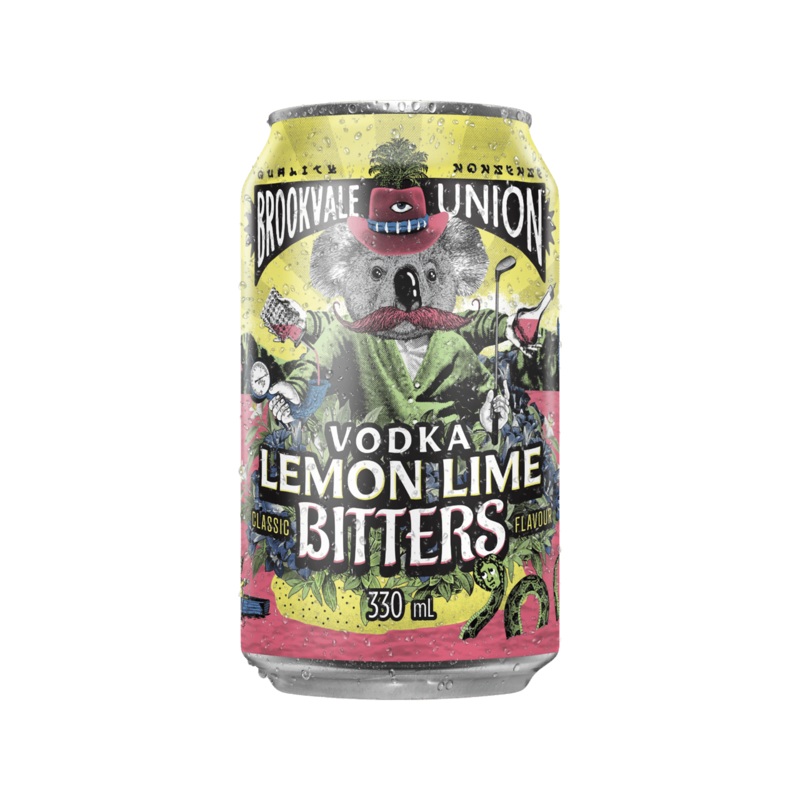 Brookvale Union Vodka Lemon Lime & Bitters 330ml Cans Carton