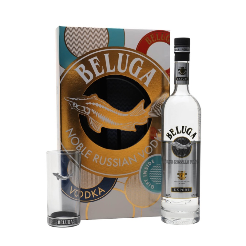 Beluga Noble + Tumble Glass Vodka 40% 1Ltr