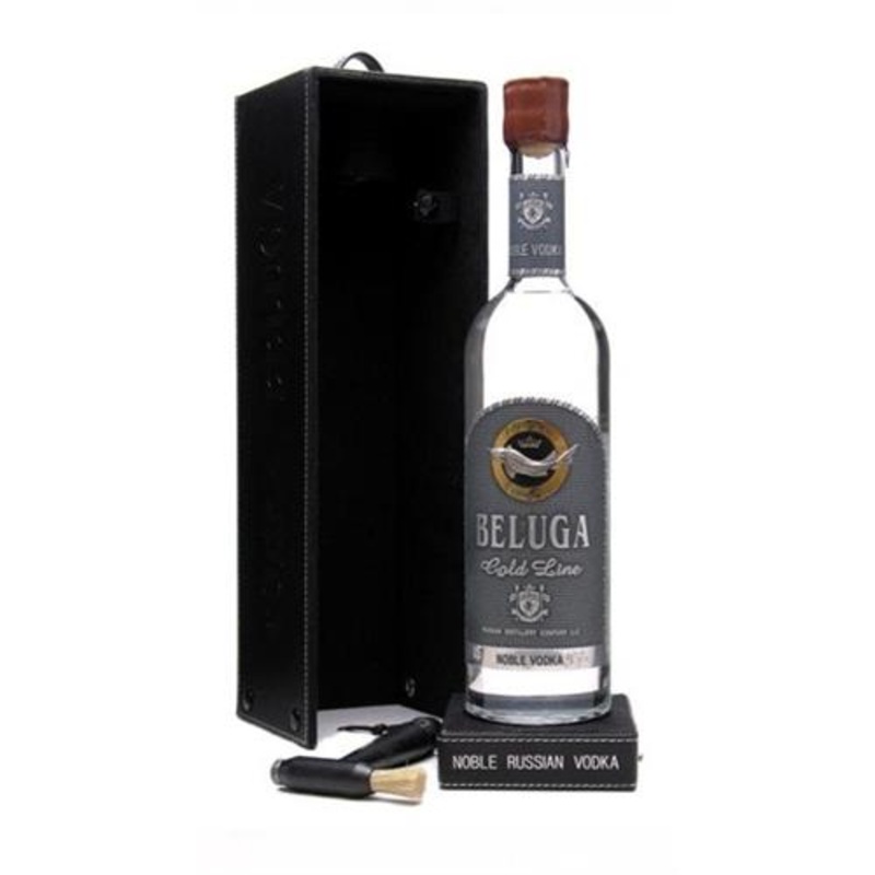 Beluga Vodka Noble Gold Line W/ Leather Box