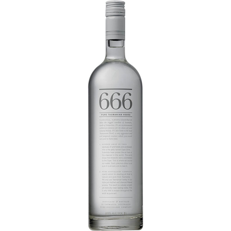 666 Pure Tasmanian Vodka