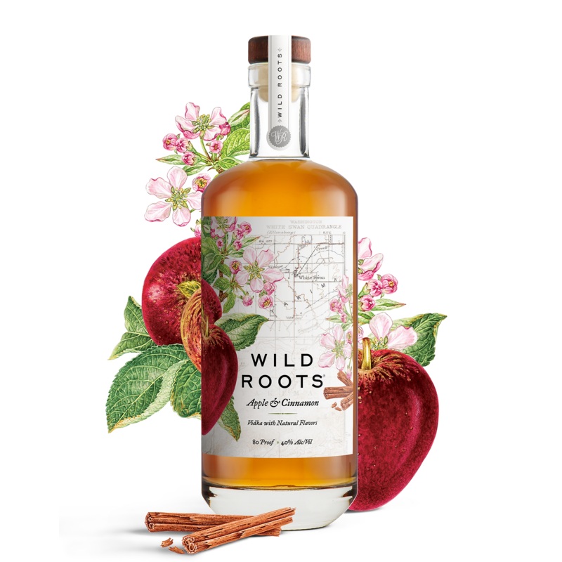 Wild Roots Apple & Cinnamon Infused Vodka, Oregon, USA (750ml)