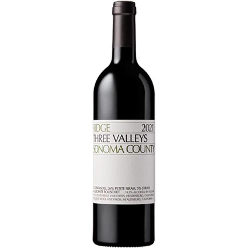 Ridge Three Valleys Zinfandel 2021  750ml