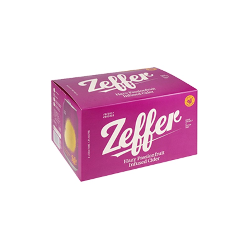 Zeffer Hazy Passionfruit Cider 4.8% 330ml 6pk CAN