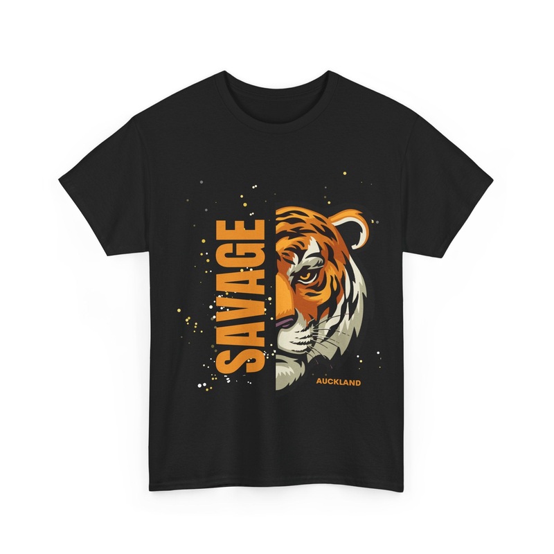 Tiger Tee Shirt – Savage Auckland Design Black