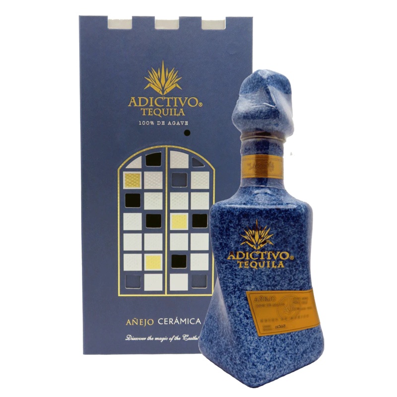 Adictivo Blue Ceramic Anejo Tequila 750ml